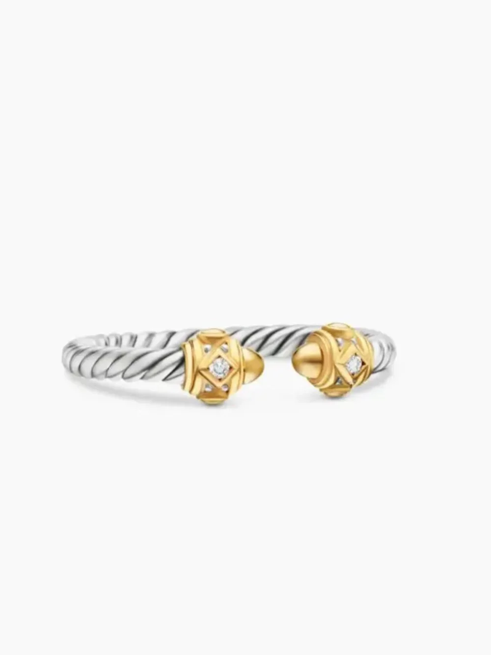 David Yurman Round Toe Two-Tone Revival Ring
